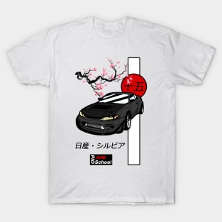 JDM Silvia S15 Black Red Sun Edition T-Shirt